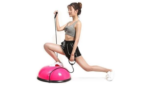 Thickness 5MM Half Moon Exercise Ball , Fitness Stable Yoga Balance Ball