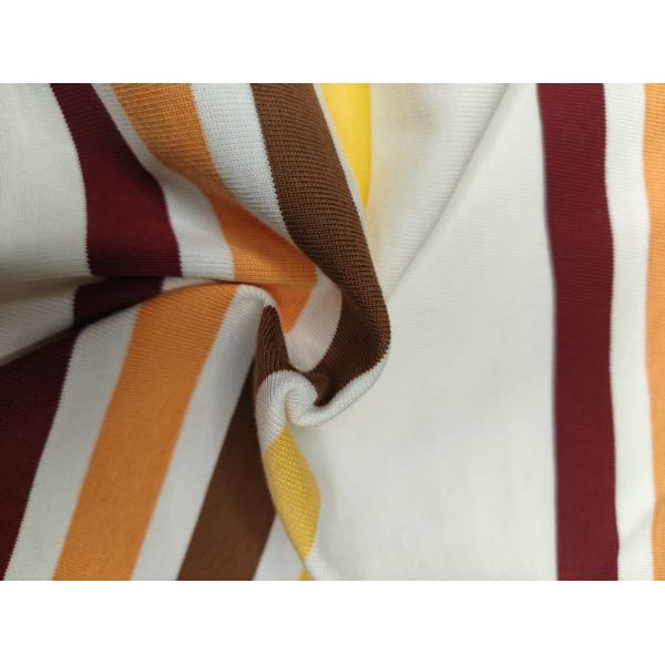 Skin-Friendly Comfortable And Healthy Smooth Striped Knit Fabric For T-Shirt