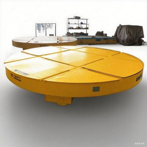 30t Motorized Trolley Transfer Cart on Rails with Electric Turntable