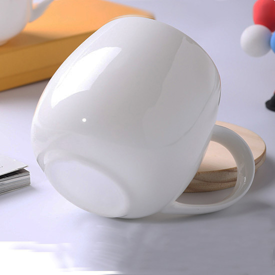 Restaurants Round Solid CLASSIC White Porcelain Coffee Mugs FDA