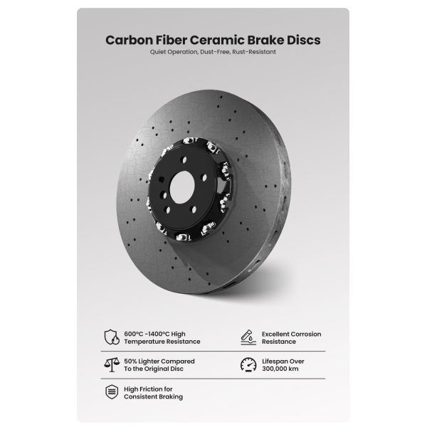 TEI BBK S-X Auto Brake System Carbon Ceramic Brake Rotor Modified Car Front 10 Pot Brake Caliper Kit for Range Rover