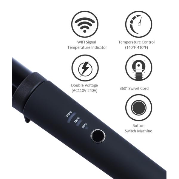 WIFI LED Rotating Barrel Curling Iron , 50W Hot Tools Wand 1 Inch