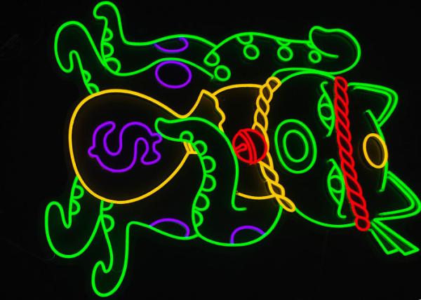 Presente do negócio da placa de Cat Neon Bar Signs Lighting da fortuna da cor do RGB