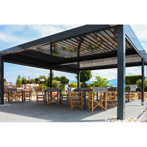Electric Patio Folding Louver Roof Modern Aluminum Pergola