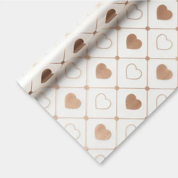 Foggy OPP Love Pattern PE Waterproof Flower Packaging Paper Gravure Printing
