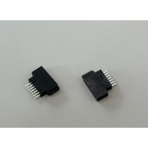 7 Pin 1.27mm PCB Female Socket Connector, Right Angle SMT Board Interface for High Speed Signal Transmission, Custom Wire Harness, Automotive and Industrial Electronic Power Systems