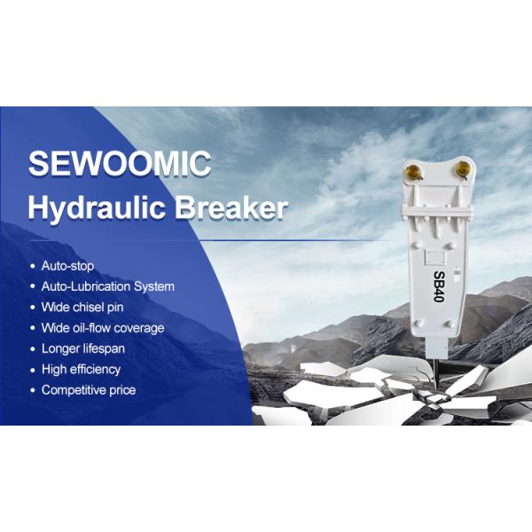 Type supérieur 68mm Diamètre d'outil Brise-roche hydraulique pour excavatrice de 4 à 7 tonnes, chargeuse-pelleteuse