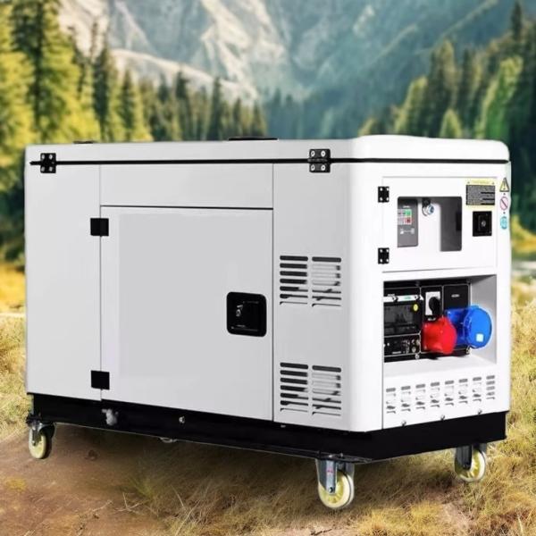 Générateur diesel silencieux à double cylindre de 5 kW à 18 kW, refroidi à l'air 230V