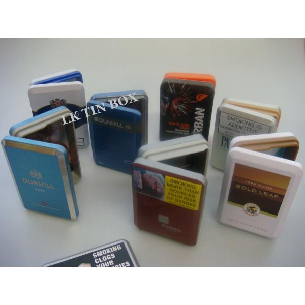 Duramente lata de lata gravada Londres do cigarro de 1 bloco com inserção plástica