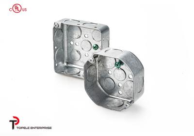 TOPELE 54171, 4 ̊ Caixas de conduta elétrica galvanizadas de aço octogonal, 2-1/8 Deep, 1/2 Knockou
