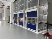 Porta rápida industrial de aço galvanizado PVC 2m/s 900N / 800N Resistência ao rasgo