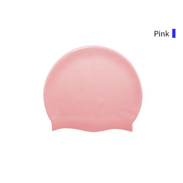OEM Pure Color Silicone Swim Cap With Waterproof UV Protection Outdoor Pool For Competitive