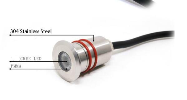 Mini Ground Solar Powered LED Lights , Outdoor Solar Yard Lights Silver Color