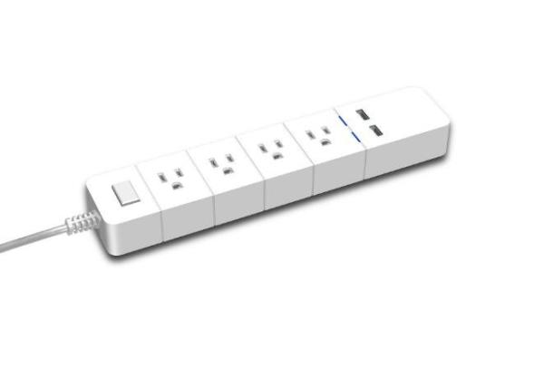 Type - C American Smart Identification Desk Mount Power Strip 50/60HZ 1875W