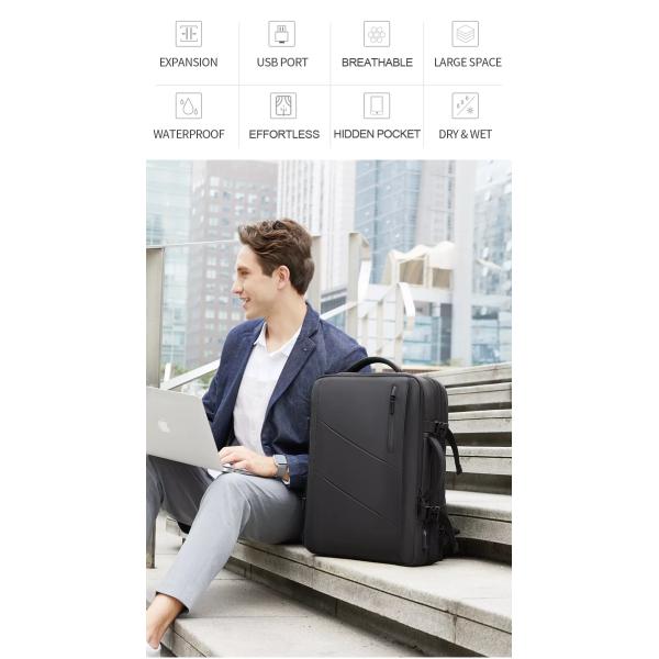 Обратимый течебезопасный рюкзак дела случайный расширяемый с портом USB