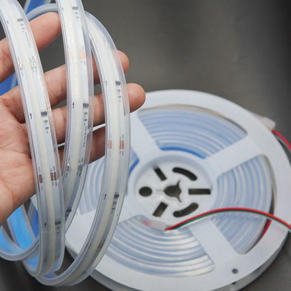 IP20 RGB IC COB LED Light Strip 2.5MM Cuttable 3-10MM 1000lm/M 12W/M 5-24V