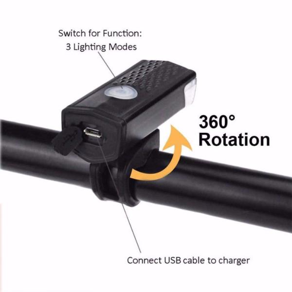 Front Light Back Light USB LED Rechargeable Bike Bicycle Light Set for Mountain Cycle