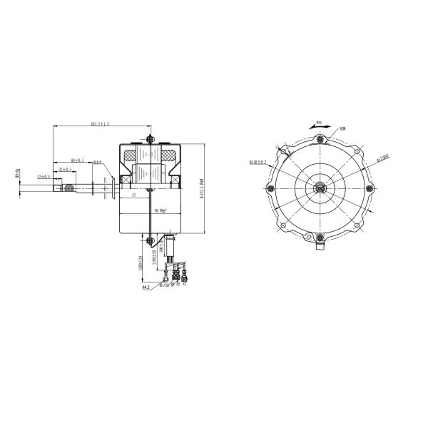 TrusTec AC Motor - 70W 0.75A Motor de ventilador externo assíncrono para ar condicionado