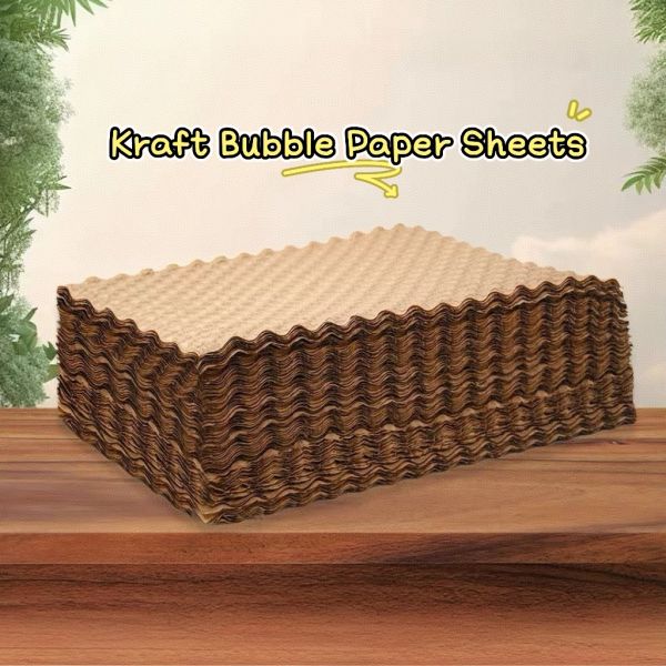 Eco Friendly  Bubblesheets 80g/Sqm2 Brown Brown Paper Bubble Wrap Packaging