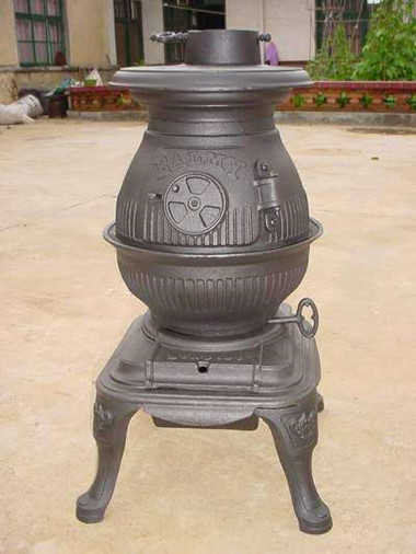 Charcoal And Wood Cast Iron Garden Chimney Antique Cast Iron Fireplace Corrosion Resistance