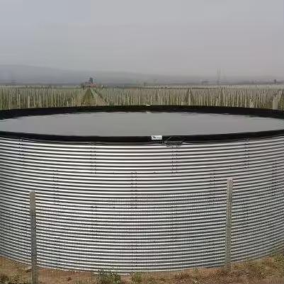 Tanques de armazenamento de água de metal ondulado Reservatório de água da chuva Irrigação Fogo Galv cilíndrico redondo Tanques de água da chuva