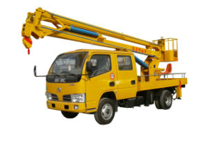 Truck Mounted 16m Aerial Work Platforms woith Water tanker High Performance Whtsp:+8615271357675