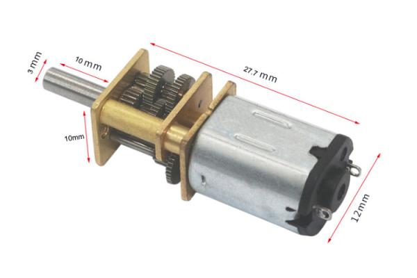 3V, 6V, motores pequenos JGA12-N20 da engrenagem da C.C. de 12V N20