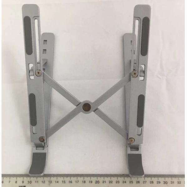 Grey 245*44*13mm Metal Laptop Stand SGS Officeworks Tablet Holder