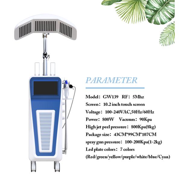 800W 240V Beauty Therapy Machine 9 In 1 Micro Dermabrasion Facial Deep Cleaning