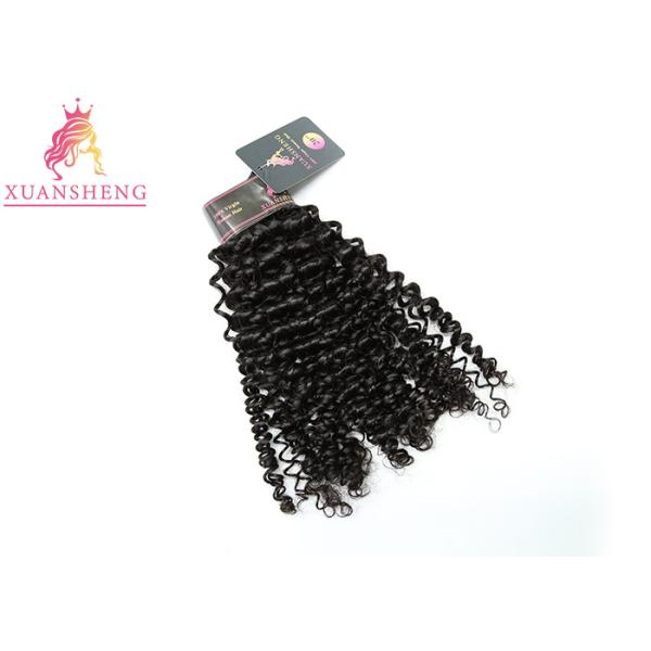 100% Unprocessed Peruvian Human Hair Curly Extensions Thick Bottom