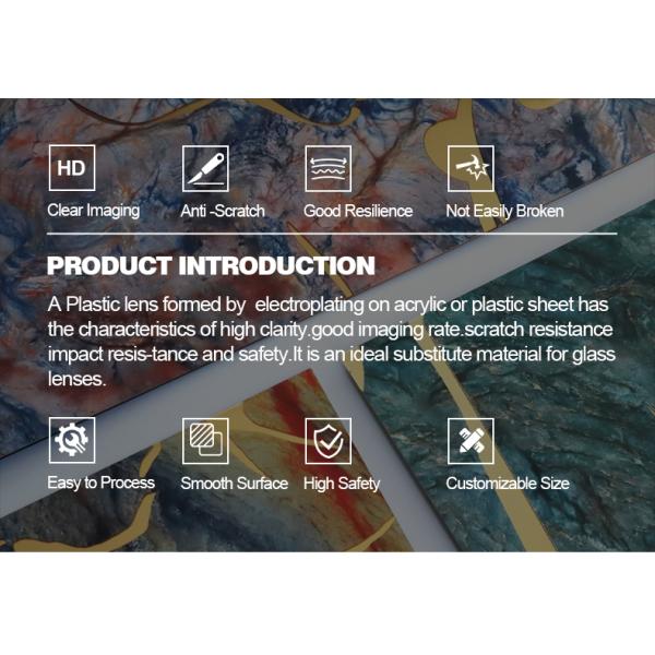 Eco Friendly Acrylic Wall Panel 5D Dynamic Marbling Texture Wall Panels UV Protection