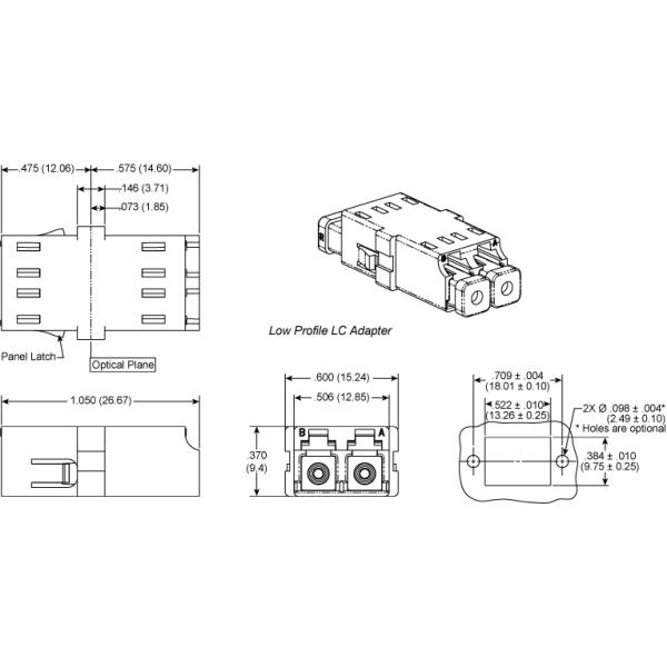 Дуплекса муфты переходники оптического волокна LC Ferrule мультимодного керамический, переходника волокна LC