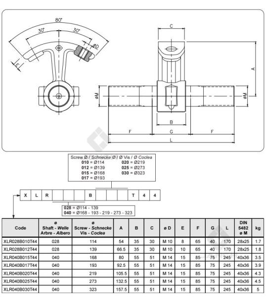 WAM323 Intermediate Hanger Bearing for Screw Conveyors at Beton Plant Cement Powder Silo