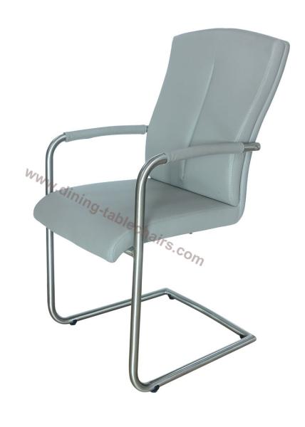 Polyurethane PU Upholstered Stainless Dining Chair Livingroom Chair Leisure Chair