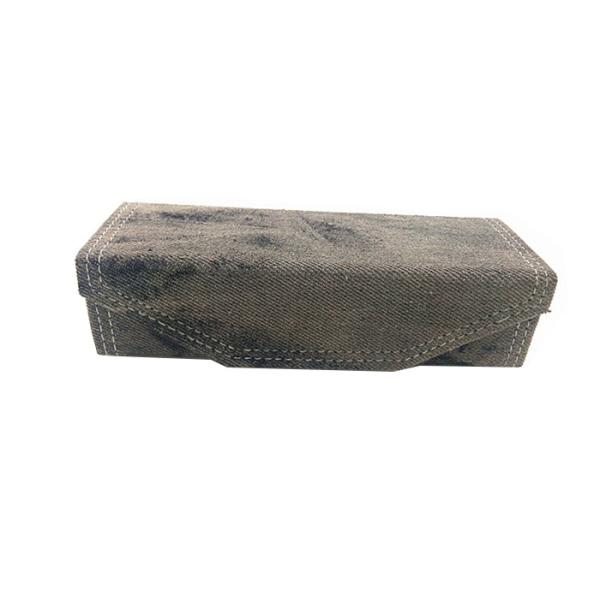 Grey Denim Folding Eyeglass Case For Optical Reading Glasses Durable And Special