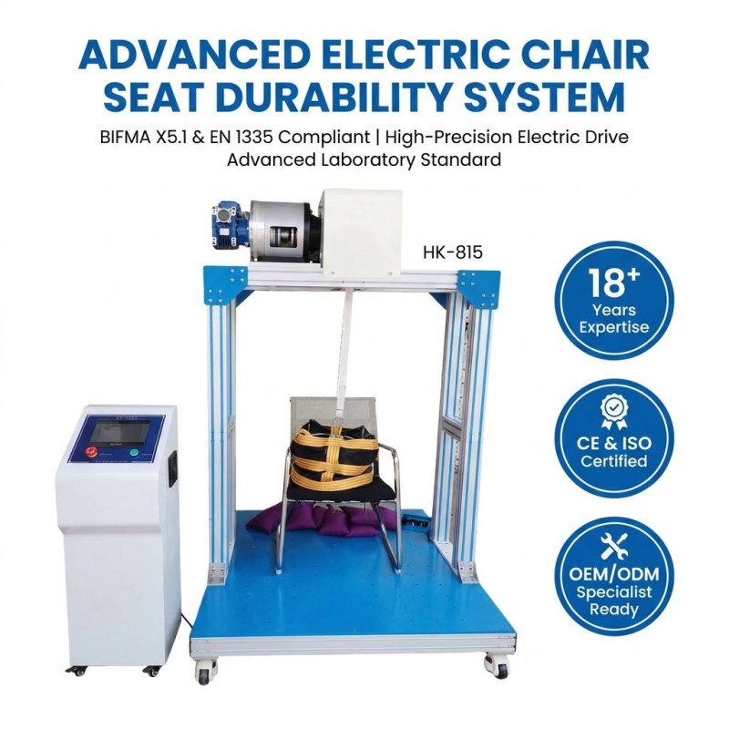 Swivel Leather Mesh Chair Seat Cushion Impact Fatigue Testing Machine Simulate Human Sitting Pounding Load