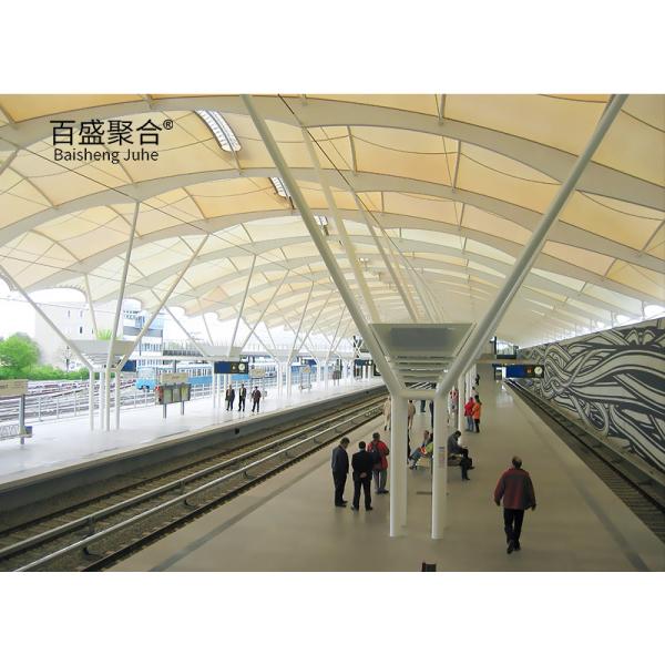 Sunshade Car Park Tensile Membrane Structure with PTFE Coating