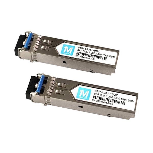 1.25G Duplex 10km Distance 1310nm LC Connector DDM 1000BASE SMF Fiber Optic Module Pluggable SFP Transceiver