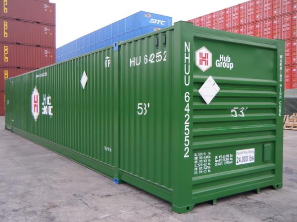 53' Foot Standard ISO Container Red Green Blue with Plywood Bamboo Floor