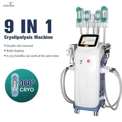 Máquina de emagrecimento efetiva de criolipolise com frequência de 5 MHz e 5 alças de criolipo