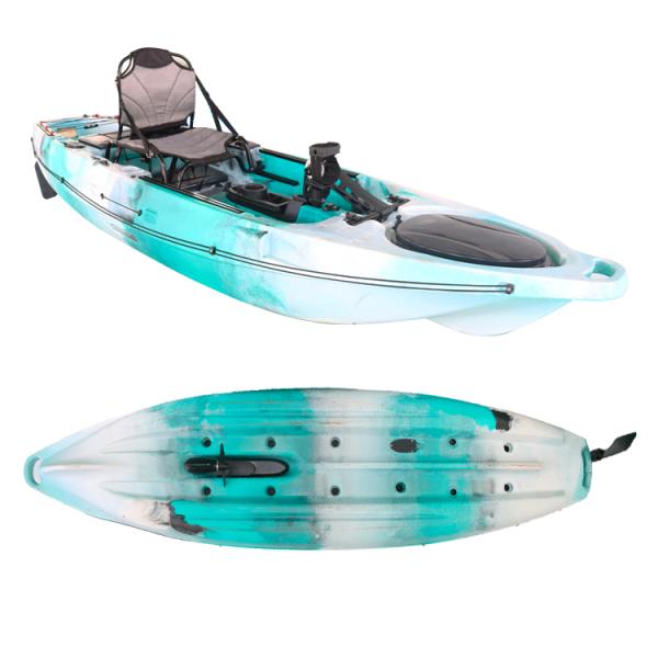 No Inflatable Single Angler Sea Fishing Kayak With Pedal 190kgs Capacity