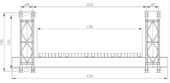 Compact 100 Truss Emergency Steel Bailey Bridge Tablets Up To 60 m