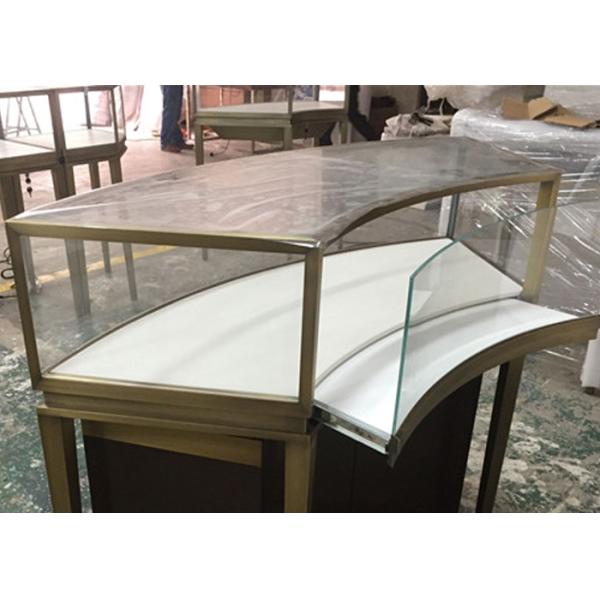 Brush Stainless Steel Jewelry Showcase Rose Gold + Matte Black