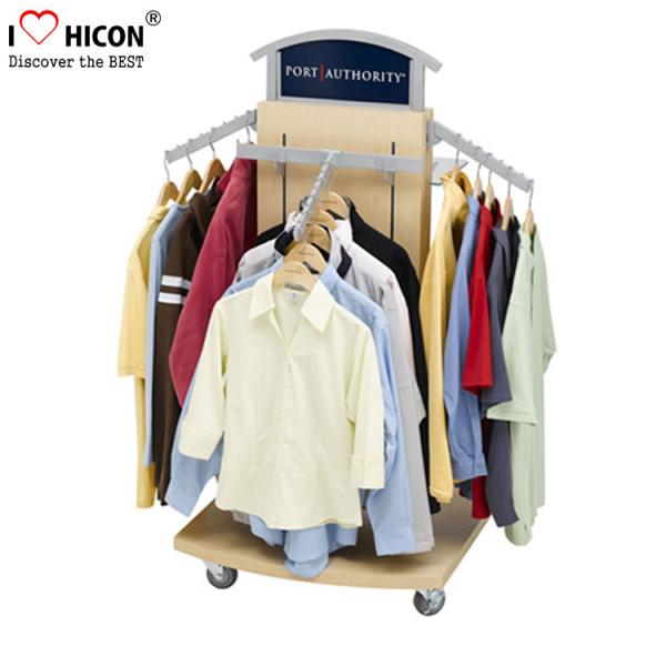 Customization Clothing Store Fixtures Clothes Retail Shop Rack Shop Fittings 4-way