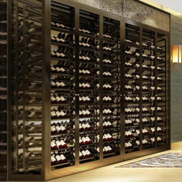 SS201/SS304 Built In Wall Wine Cabinet Metal Customized Size