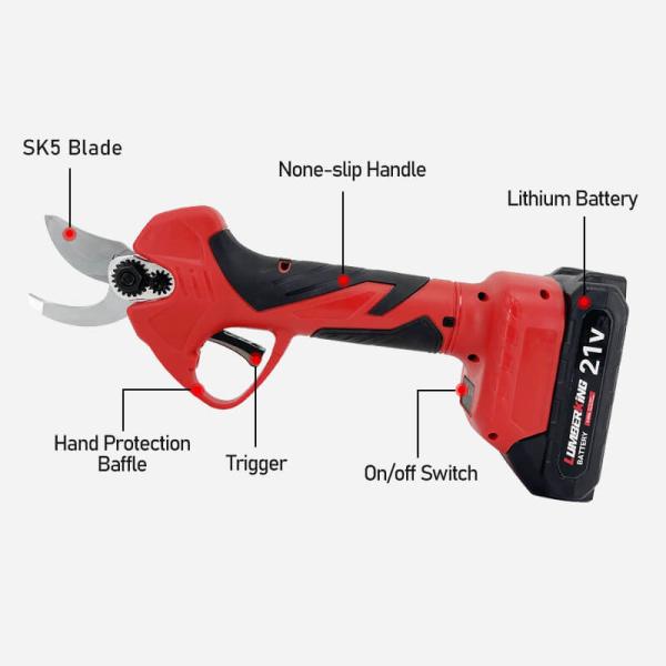 21V Cordless Pruning Shears Electric Branch Cutters Hand Operated Pole Pruners