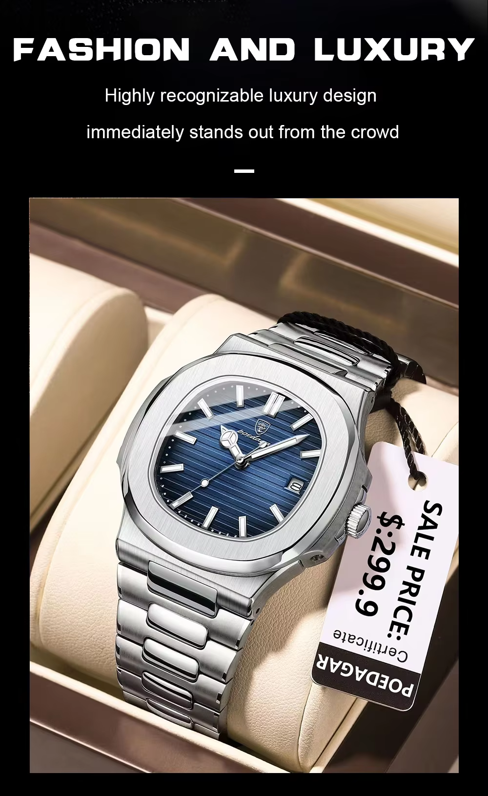 SHX Nautilus-style Quartz Watch