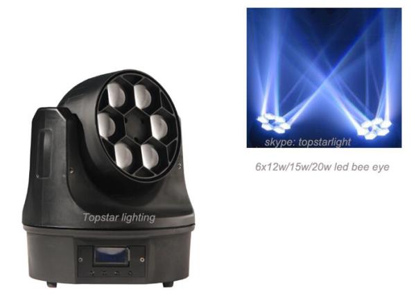 Portable Dj Club Lights Led Bee Eye 6x12w Moval Head Disco Light Rgbw Color Mixing Club Lights