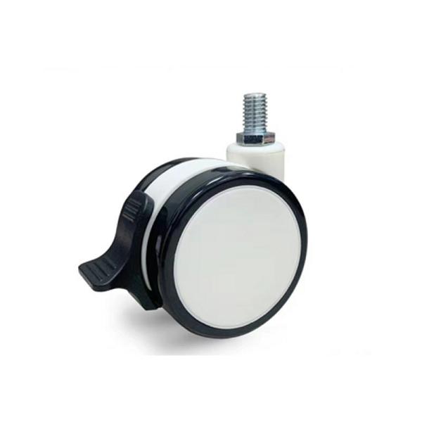 Колеса рицинуса материала M12X25MM PU TPR медицинские с запирать тормоза центральный