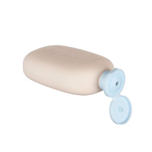 Luxury Lotion Bottles Matte Beige 300ml HDPE Plastic Cosmetic Packaging Plastic Empty Lotion Bottle